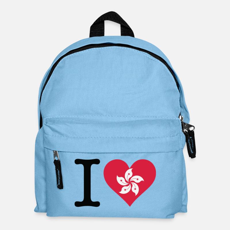 I Love Hong Kong - Kids' Backpack - light blue