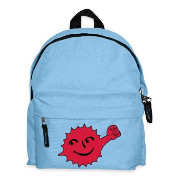 Atomkraft Faust dagegen Geschenkidee Nein Symbol - Kinder Rucksack - Hellblau - Vorne