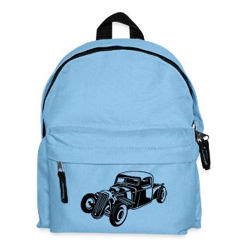 Hot Rod / Rat Rod 08_weiß - Kinder Rucksack - Hellblau - Vorne