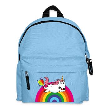 Farting licorne arc-en-ciel - Sac à dos Enfant - bleu clair - Devant