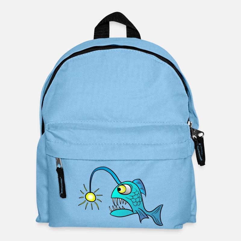 Laternenfisch Anglerfisch - Kinder Rucksack - Hellblau