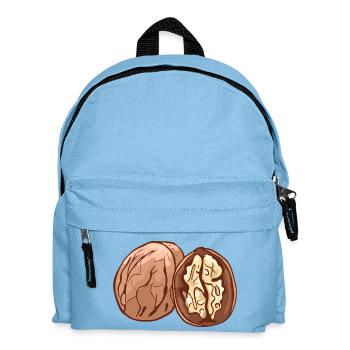 Echte Walnuss Nüsse Nuß Walnuß Walnüsse - Kinder Rucksack - Hellblau - Vorne