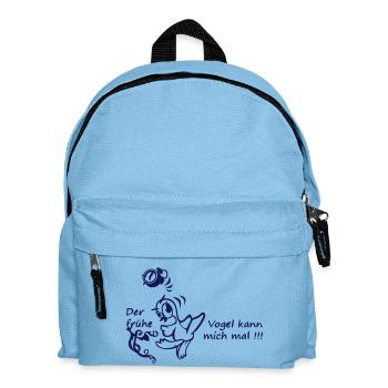 Früher Vogel - Kinder Rucksack - Hellblau - Vorne