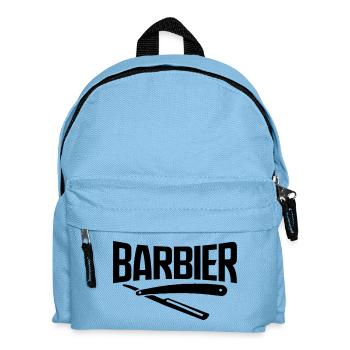 barber barber viking bart beard hairdresser sticker - Kids' Backpack - light blue - Front