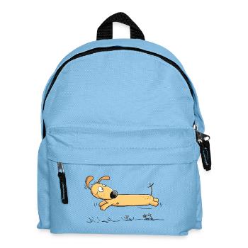 Rasender Dackel Teckel Hund I Hundefreund Geschenk - Kinder Rucksack - Hellblau - Vorne