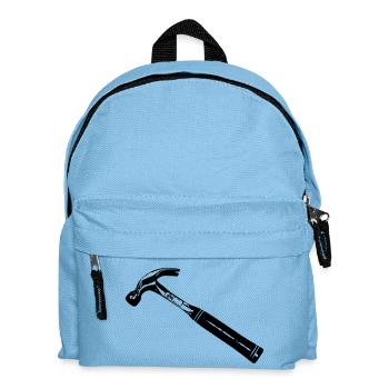 Hammer T-Shirt, Zimmermann, Arbeit, Selbstständig, - Kinder Rucksack - Hellblau - Vorne