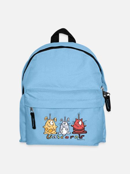 Einhorn Trio - Kinder Rucksack - Hellblau