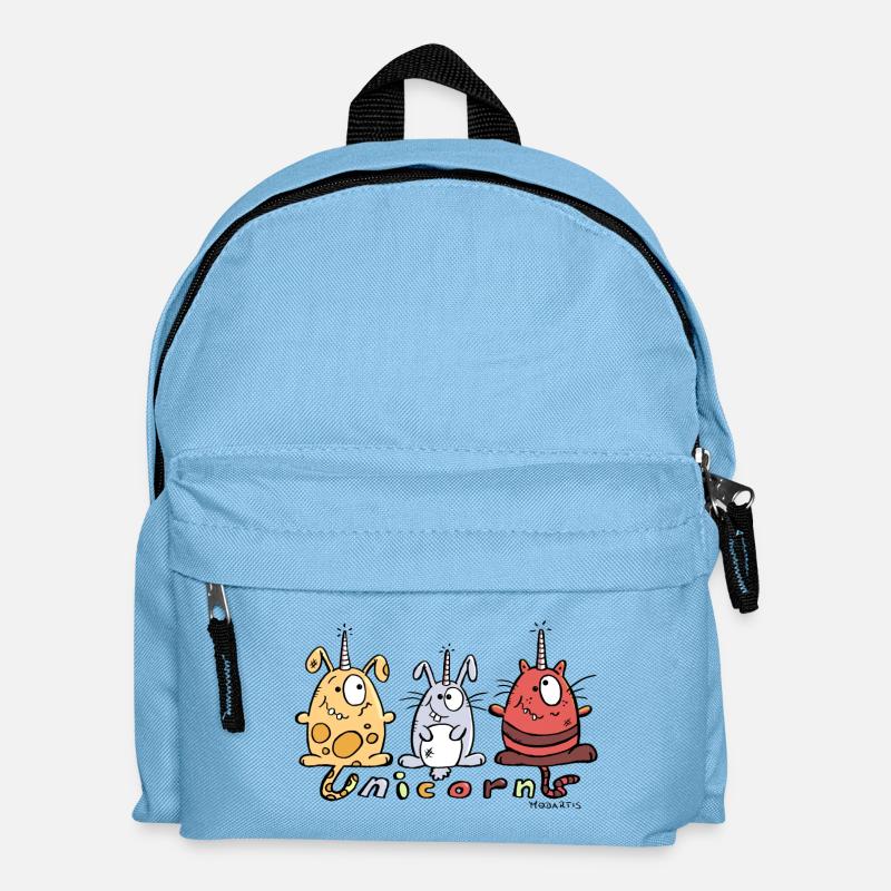 Einhorn Trio - Kinder Rucksack - Hellblau