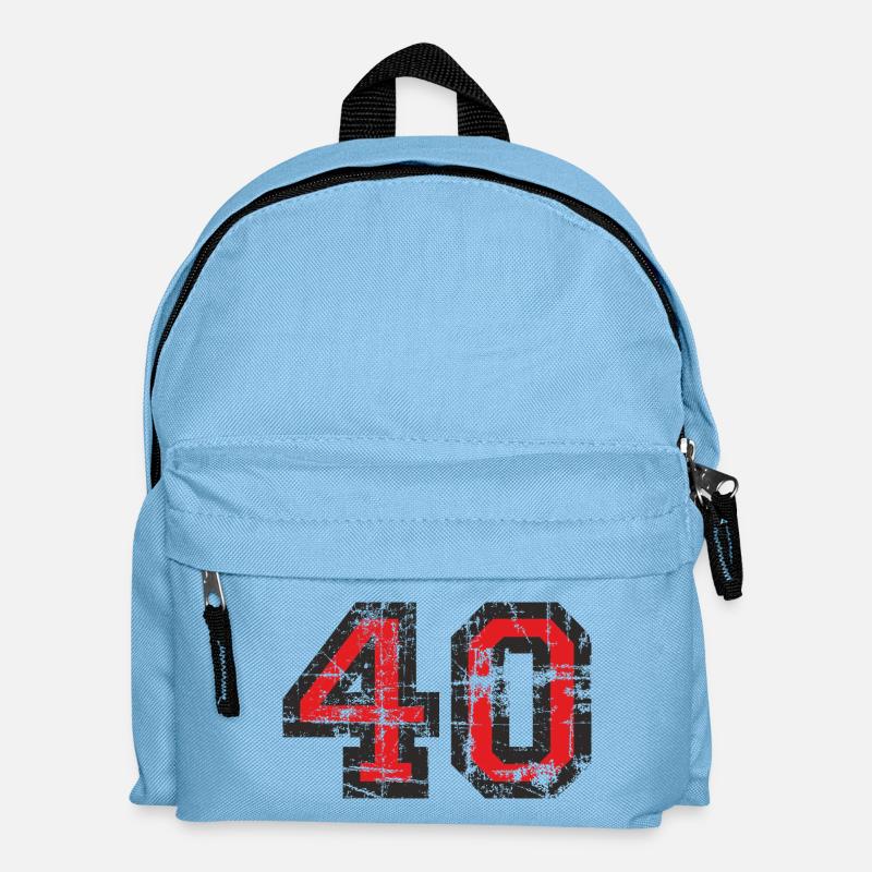 Number 40 Forty 40th Birthday Design (EU) - Kids' Backpack - light blue