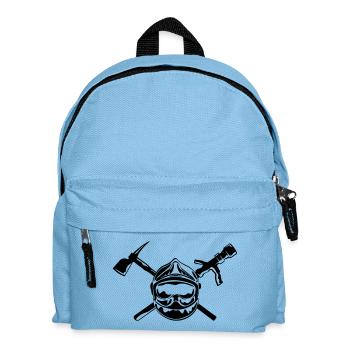 casque_pompier_hache et lance - Sac à dos Enfant - bleu clair - Devant
