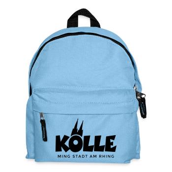 Kölle ming Stadt am Rhing Köln mit Kölner Dom - Kinder Rucksack - Hellblau - Vorne