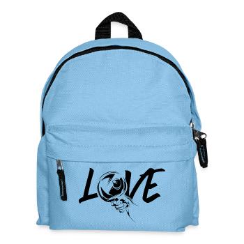Amour Tennis de Table Amour Tennis de Table Symbole Vecteur - Sac à dos Enfant - bleu clair - Devant
