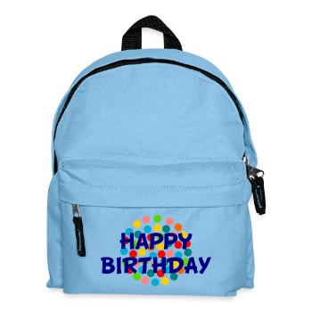 anniversary. HAPPY BIRTHDAY. Happy birthday. - Kids' Backpack - light blue - Front