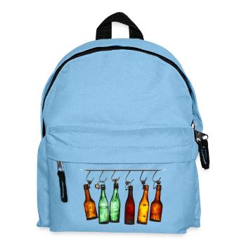 Hängende bunte Flaschen - Kinder Rucksack - Hellblau - Vorne