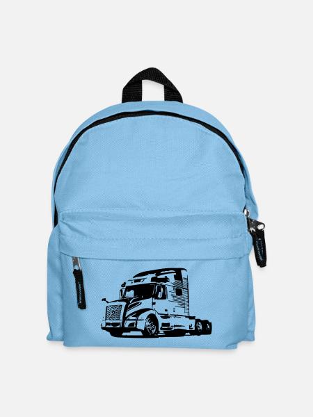 Trucker LKW US - Kinder Rucksack - Hellblau