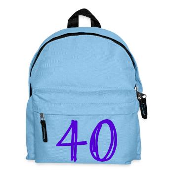 40 JAHRE. 40-jähriges Jubiläum. GEBURTSTAG 40 JAHRE. 40 - Kinder Rucksack - Hellblau - Vorne