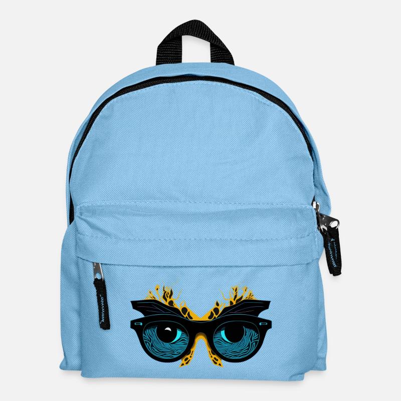 Tiefsee Korallenbrille - Kinder Rucksack - Hellblau