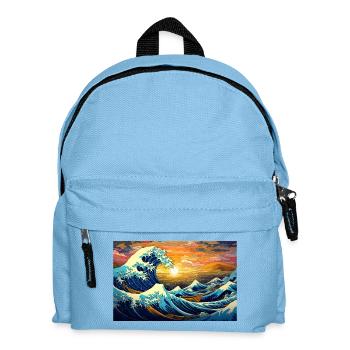 La grande vague au large de Kanegawa - Sac à dos Enfant - bleu clair - Devant