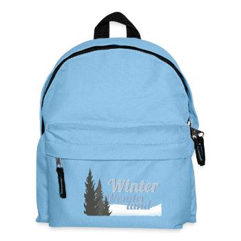 Arbres au pays des merveilles d’hiver - Sac à dos Enfant - bleu clair - Devant