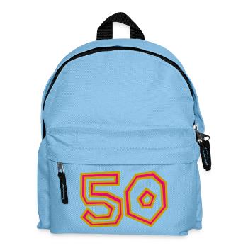 50. 50 ANS. 50e ANNIVERSAIRE. ANNIVERSAIRE 50 ANS. - Sac à dos Enfant - bleu clair - Devant