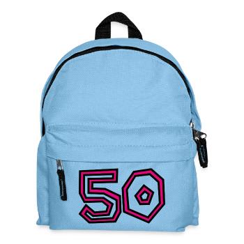 50. 50 ANS. 50e ANNIVERSAIRE. ANNIVERSAIRE 50 ANS. - Sac à dos Enfant - bleu clair - Devant