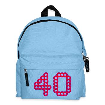 40. 40 ANS. 40e ANNIVERSAIRE. ANNIVERSAIRE 40 ANS. - Sac à dos Enfant - bleu clair - Devant