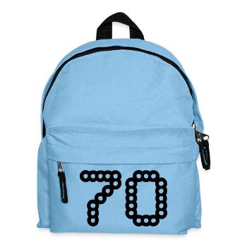 70. 70 ANS. 70e ANNIVERSAIRE. ANNIVERSAIRE 70 ANS. - Sac à dos Enfant - bleu clair - Devant