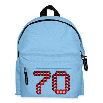 70. 70 ANS. 70e ANNIVERSAIRE. ANNIVERSAIRE 70 ANS. - Sac à dos Enfant - bleu clair - Devant