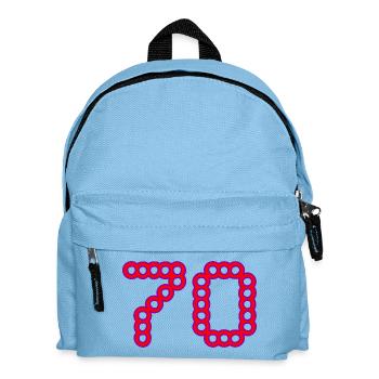 70. 70 ANS. 70e ANNIVERSAIRE. ANNIVERSAIRE 70 ANS. - Sac à dos Enfant - bleu clair - Devant