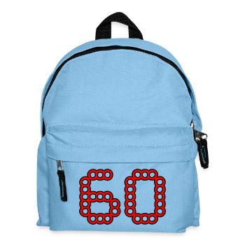60. 60 ANS. 60e ANNIVERSAIRE. ANNIVERSAIRE 60 ANS. - Sac à dos Enfant - bleu clair - Devant