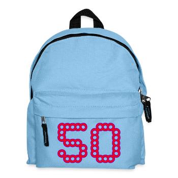 50. 50 ANS. 50e ANNIVERSAIRE. ANNIVERSAIRE 50 ANS. - Sac à dos Enfant - bleu clair - Devant