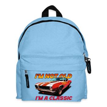 Je ne suis pas vieux, je suis un classique (voiture) - Sac à dos Enfant - bleu clair - Devant