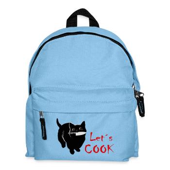 YANACAT Knife Cat. Sweet but Psychic Cooking - Kids' Backpack - light blue - Front