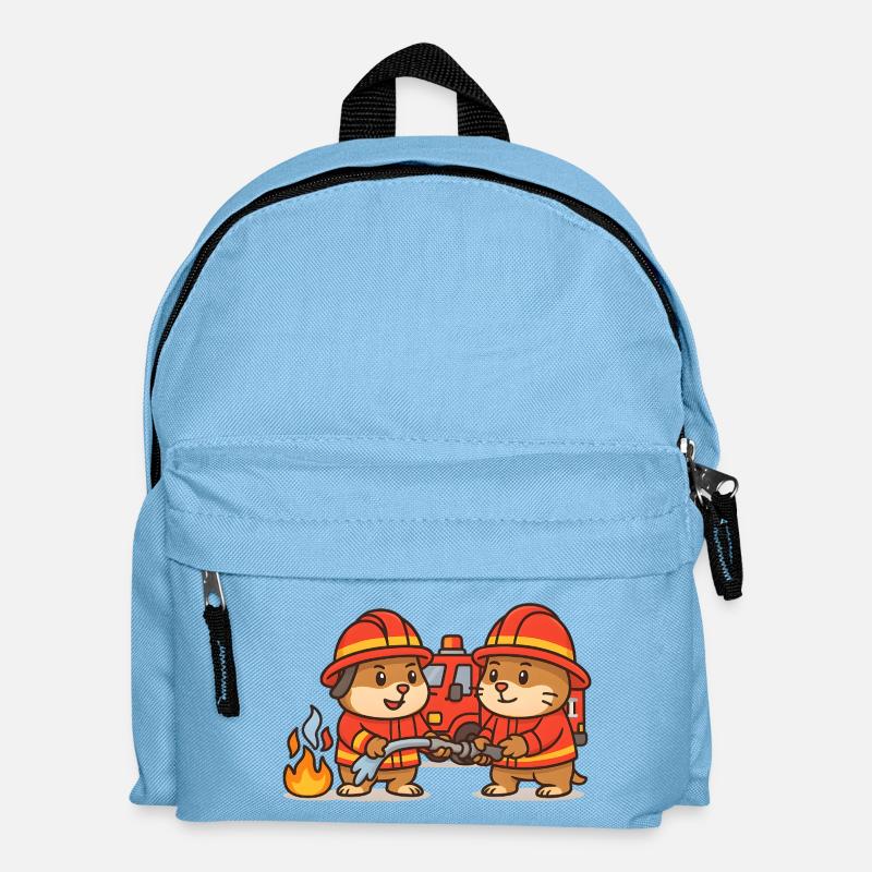 Firefighter hamsters - Kids' Backpack - light blue