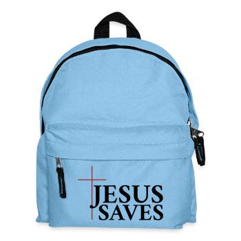 Jesus saves - Kids' Backpack - light blue - Front