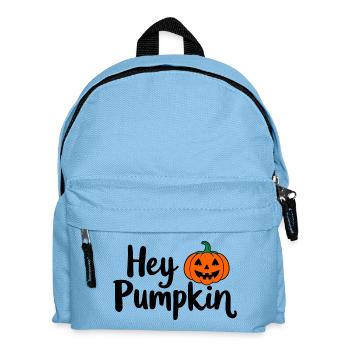 Hey Pumpkin Halloween saying - Kids' Backpack - light blue - Front