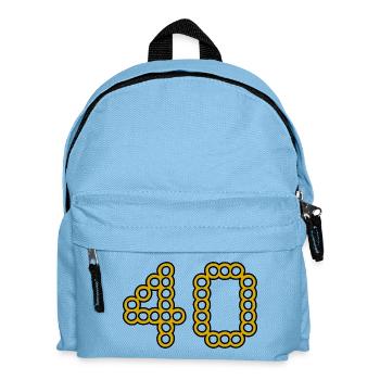 40. 40 ANS. 40e ANNIVERSAIRE. ANNIVERSAIRE 40 ANS. - Sac à dos Enfant - bleu clair - Devant