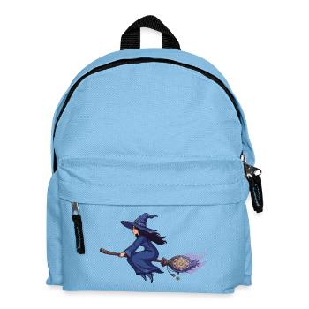 Sorcière sur balai en bleu magique - Sac à dos Enfant - bleu clair - Devant