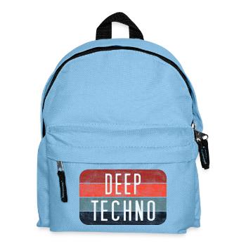 Tiefe Techno-Gradienten-Streifen - Kinder Rucksack - Hellblau - Vorne