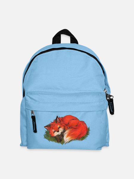 Cute Fox Gift for Fox Fan Boys & Girls - Kids' Backpack - light blue