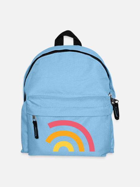 Regenbogen Logo - Kinder Rucksack - Hellblau