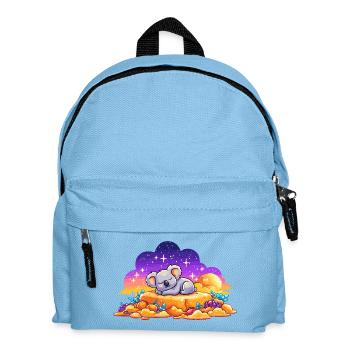 Schlafendes Koala auf leuchtendem Felsen - Kinder Rucksack - Hellblau - Vorne