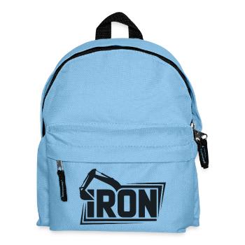 Iron Crane Bold Logo Tee - Kids' Backpack - light blue - Front