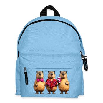 Liebesbiber Trio - Kinder Rucksack - Hellblau - Vorne