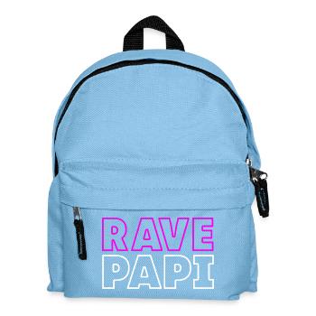 Rave Dad Techno House Electro Festival Hardstyle - Kinder Rucksack - Hellblau - Vorne