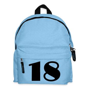 18. 18 ANS. 18e ANNIVERSAIRE. ANNIVERSAIRE 18 ANS. - Sac à dos Enfant - bleu clair - Devant