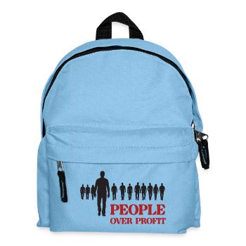 Menschen vor Profit - Kinder Rucksack - Hellblau - Vorne
