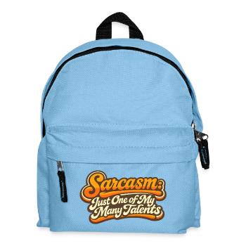 Sarkasmus eines meiner Talente Retro Spruch - Kinder Rucksack - Hellblau - Vorne