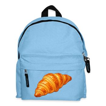 Croissant Illustration Goldbraunes Gebäck  - Kinder Rucksack - Hellblau - Vorne