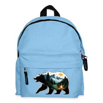 Ursine Adventure: Mountain Camping - Kids' Backpack - light blue - Front